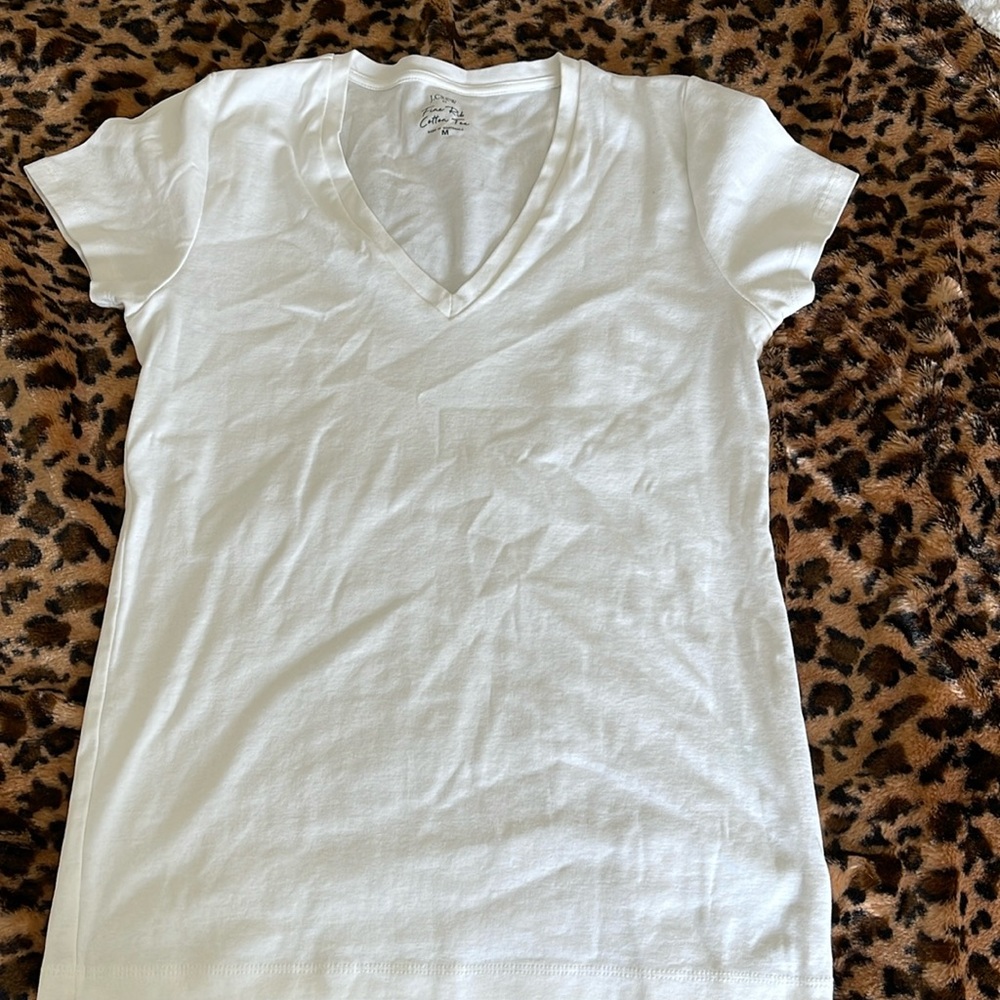 J Crew Fine Rib Cotton Tee